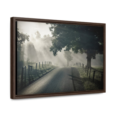 Old Country Road Framed Canvas Art Print