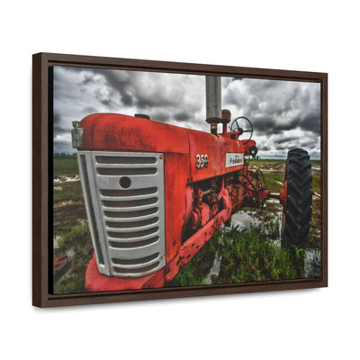 Country Home Antique Tractor Framed Canvas Wall Art Print