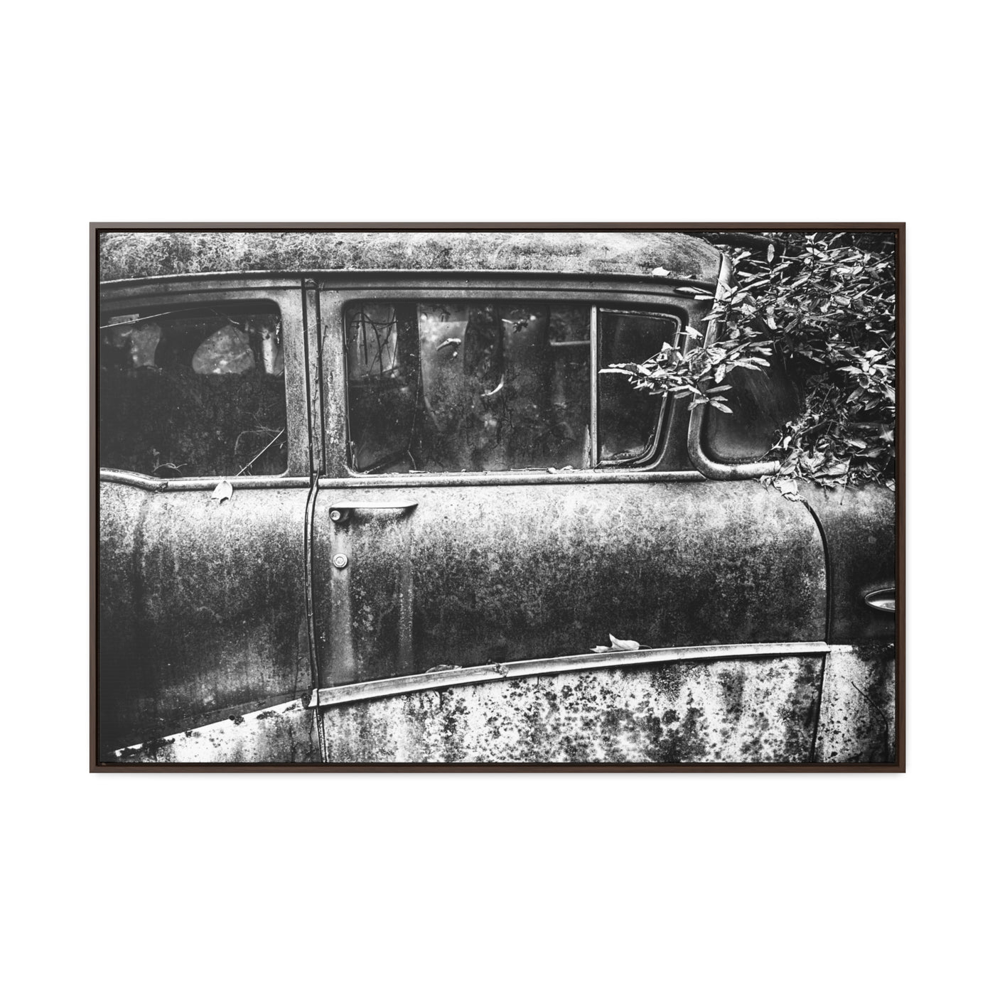 Old Car Black and White Art Print