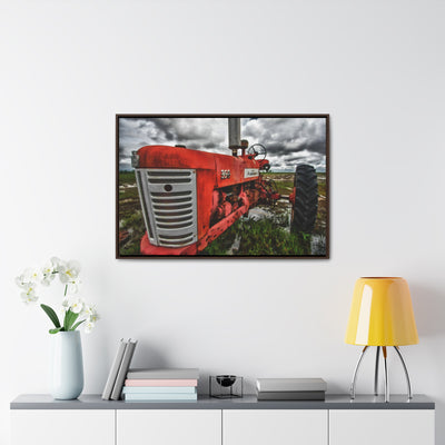 Country Home Antique Tractor Framed Canvas Wall Art Print