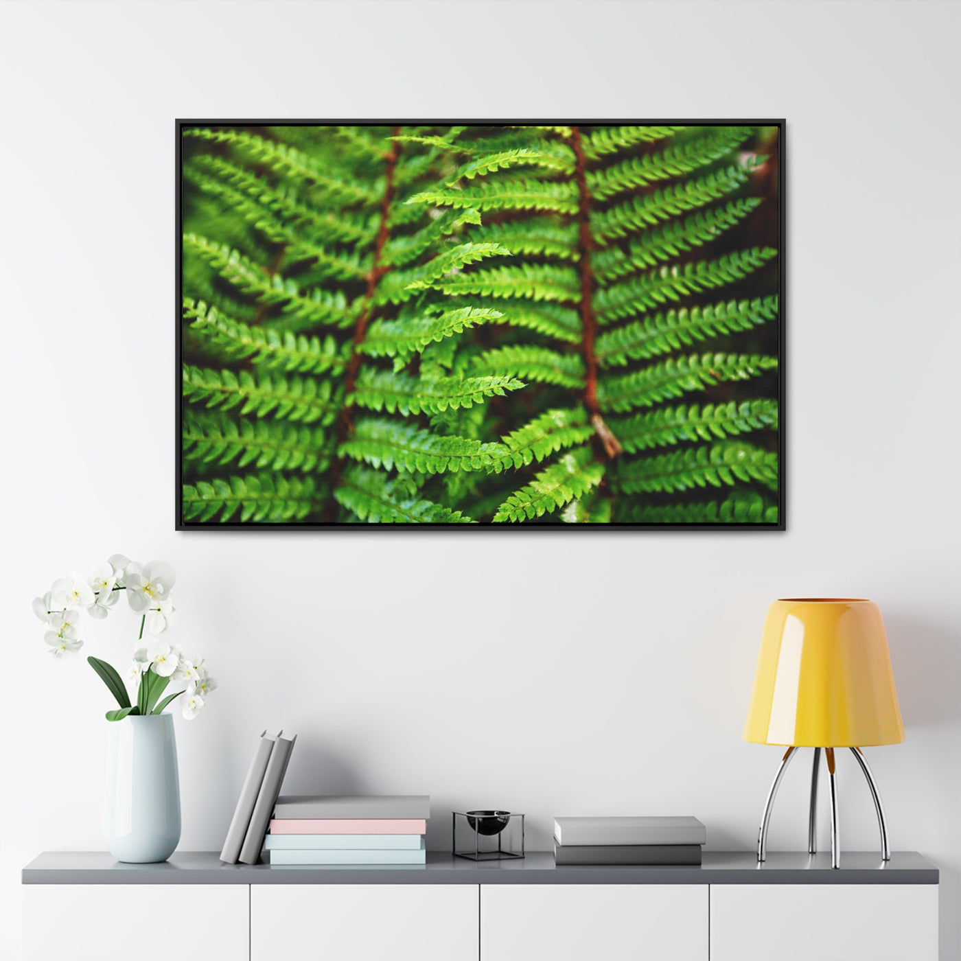 Beautiful Fern Framed Canvas Wall Art