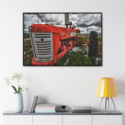 Country Home Antique Tractor Framed Canvas Wall Art Print