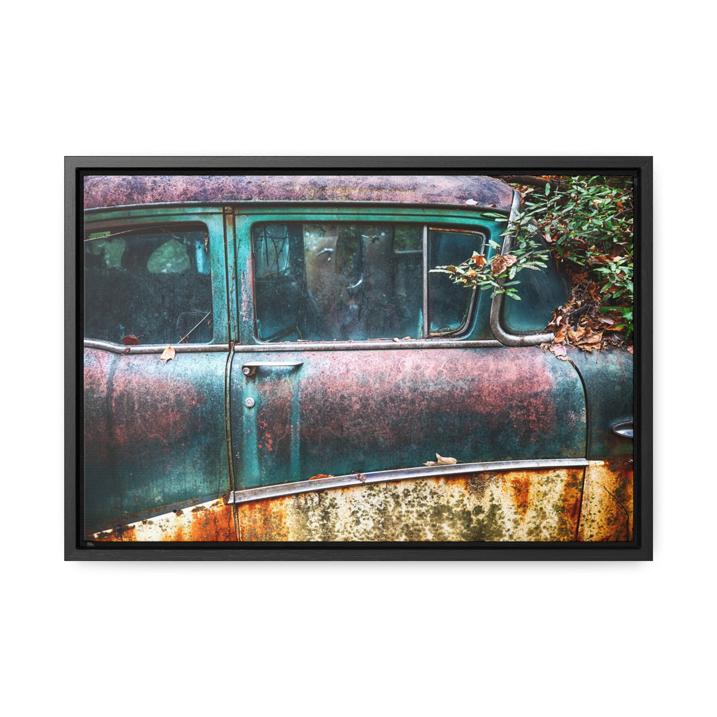 Antique Car Framed Canvas Wall Art