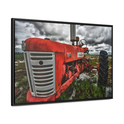 Country Home Antique Tractor Framed Canvas Wall Art Print