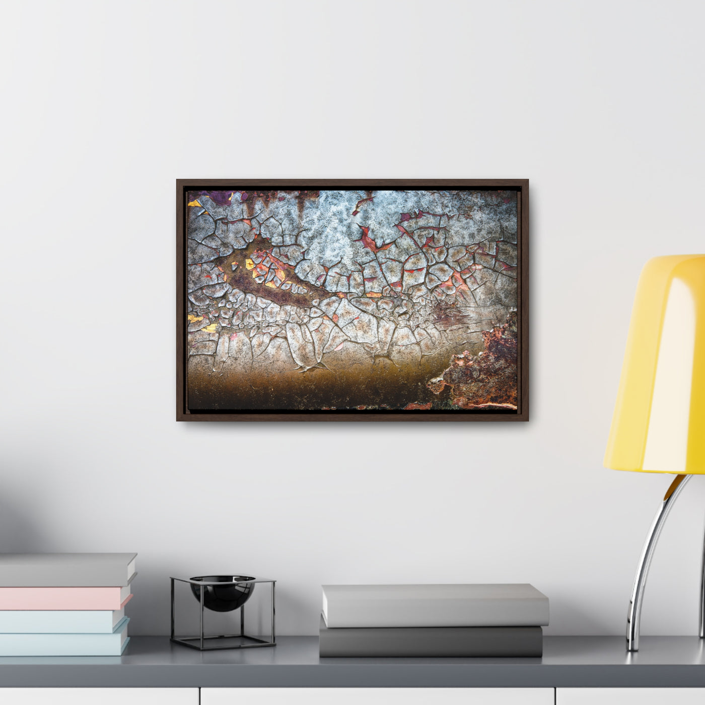 Rustic Abstract Art Framed Canvas Wrap