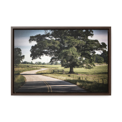 Old Country Road Framed Canvas Print