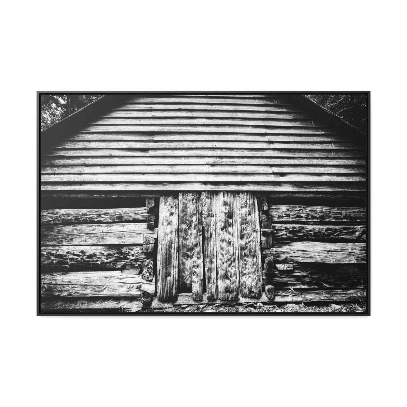 Black and White Old Barn Artwork