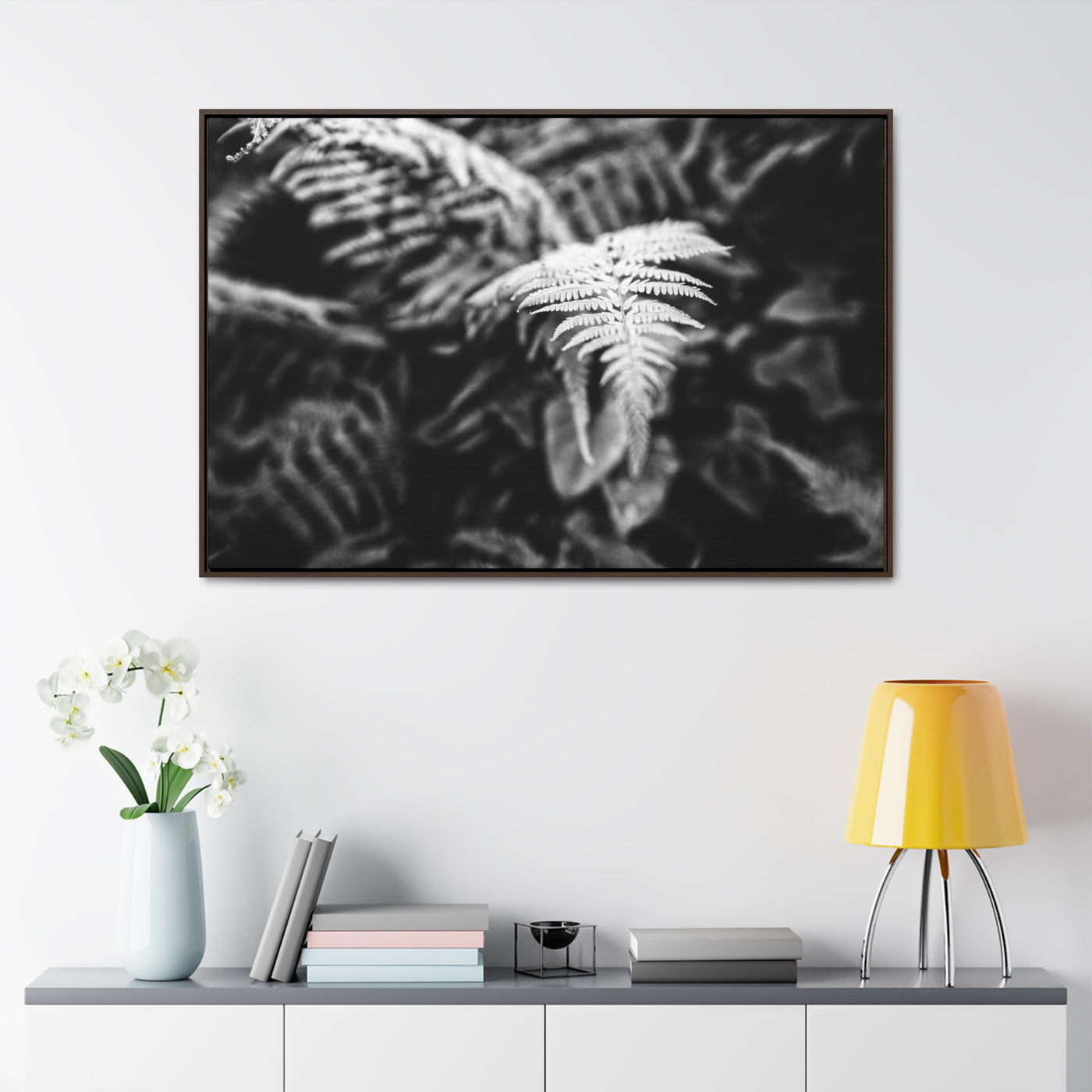 Calming Fern Art Framed Canvas Wrap