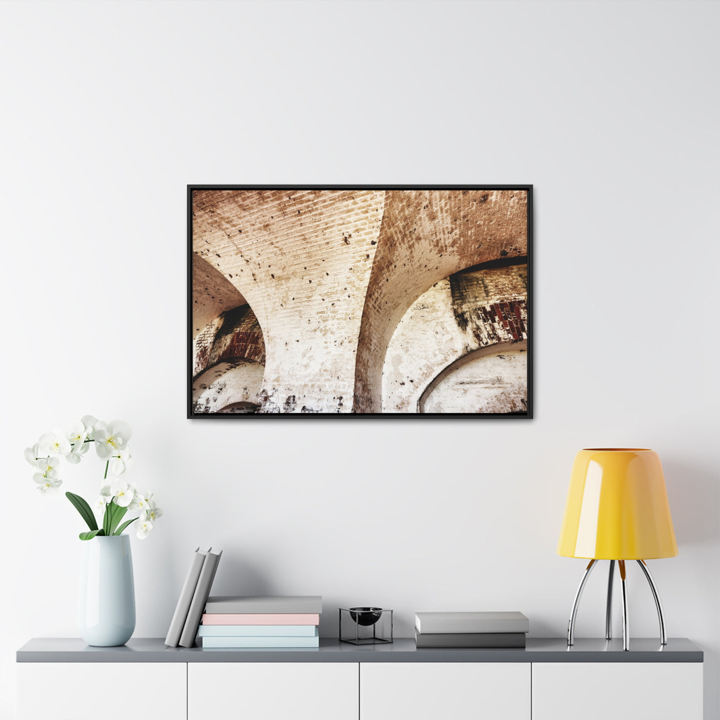 Abstract Architectural Wall Art Framed Canvas Print