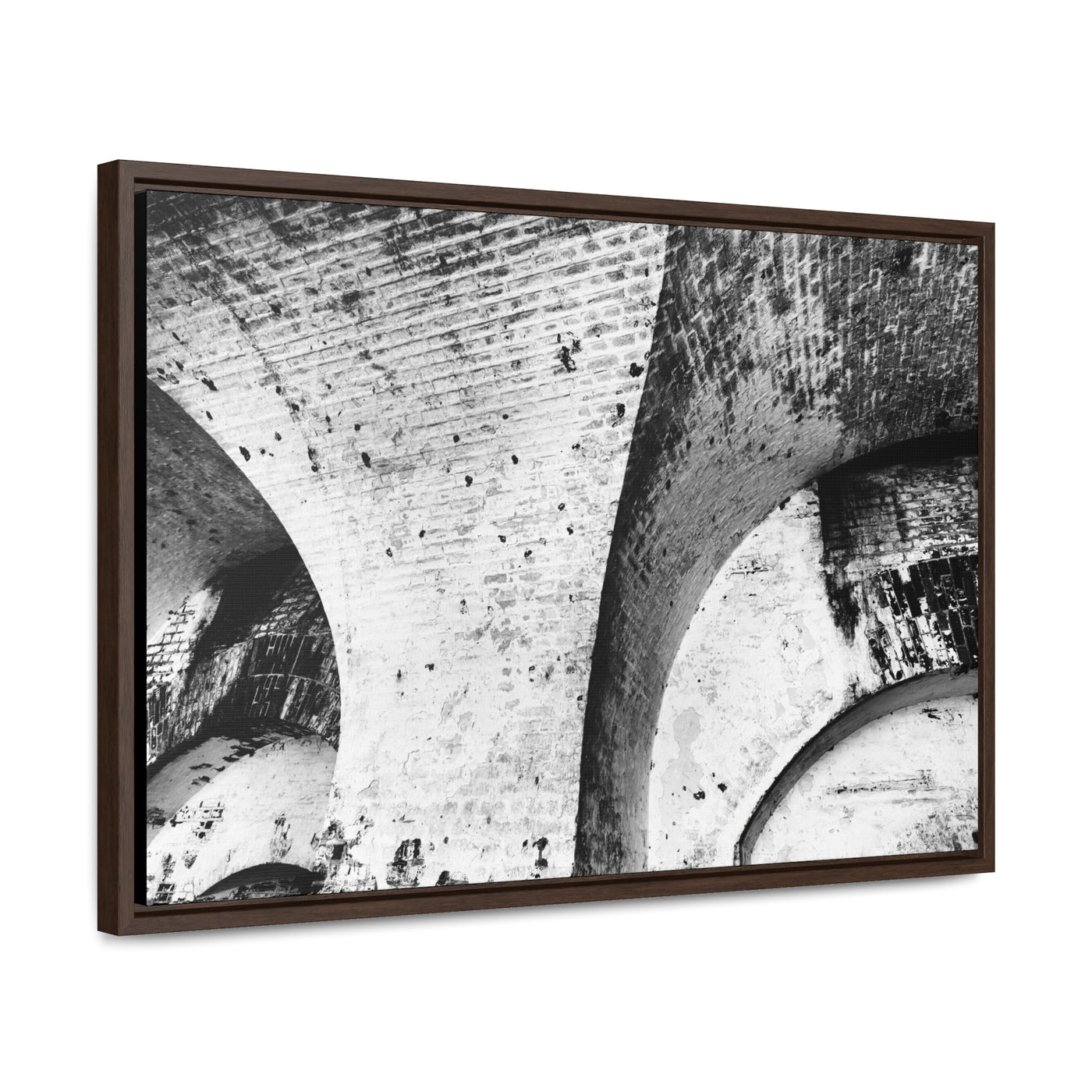 Fine Art Abstract Architectural  Black and White Framed Canvas Artwork