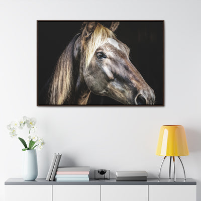 Rustic Horse Framed Canvas Art Print