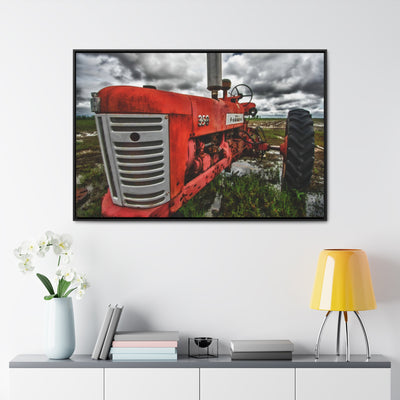 Country Home Antique Tractor Framed Canvas Wall Art Print