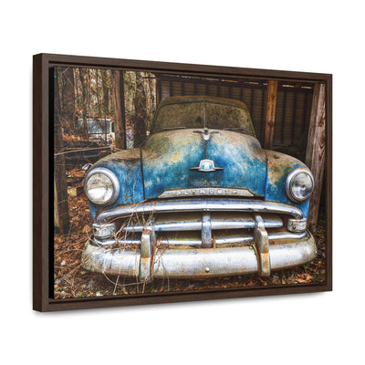 Rustic Old Blue Car Wall Art