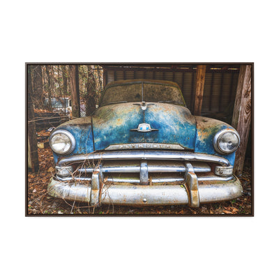 Rustic Old Blue Car Wall Art