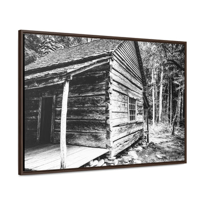 Old Log Cabin Black and White Wall Art