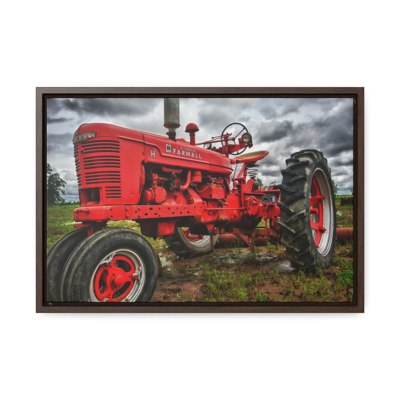 Red Tractor Canvas Wall Art