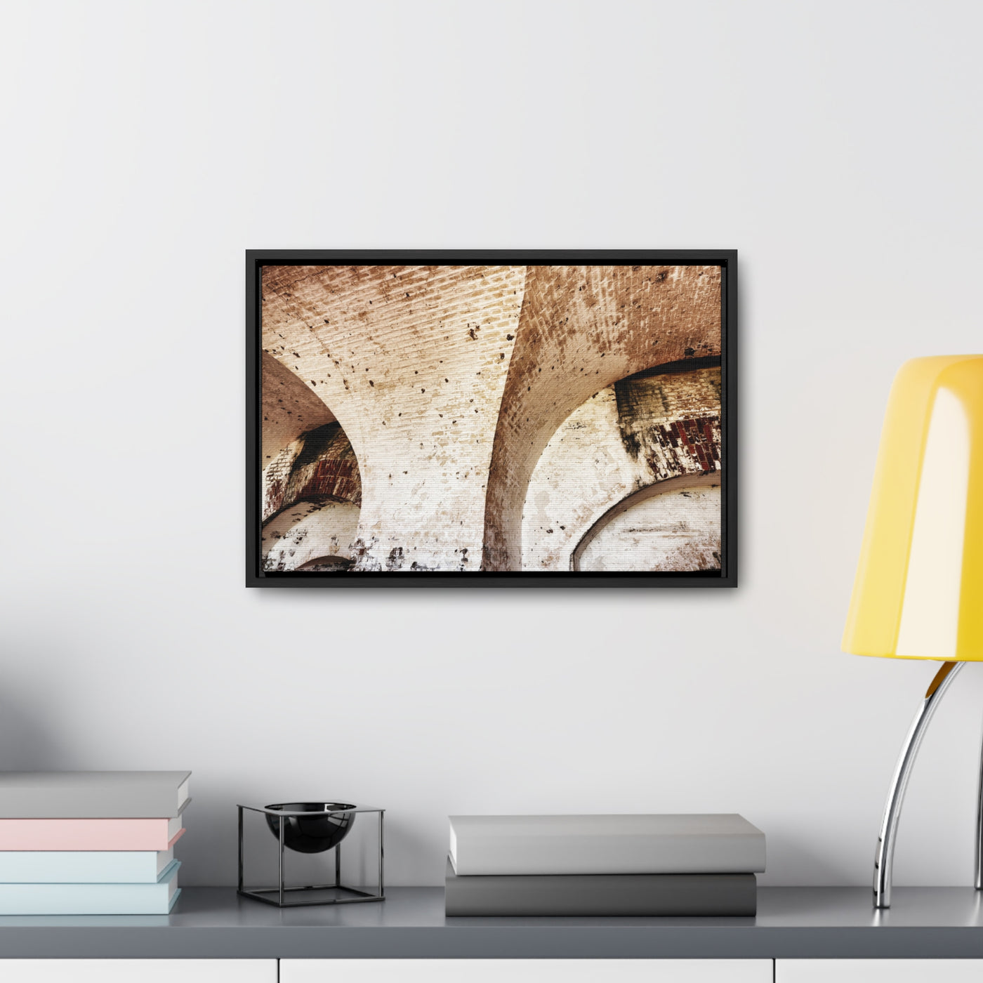 Abstract Architectural Wall Art Framed Canvas Print