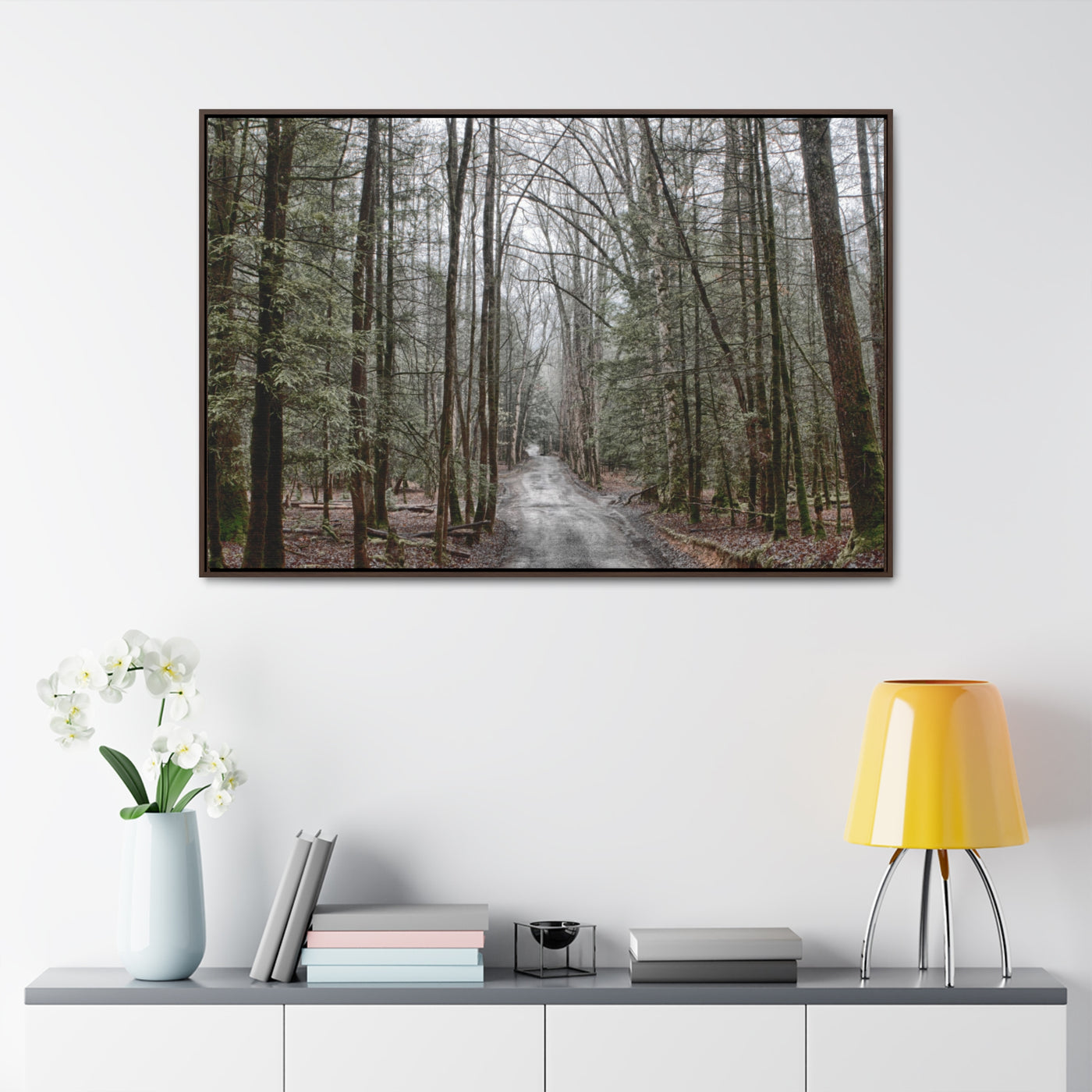 Mountain Road Framed Canvas Art