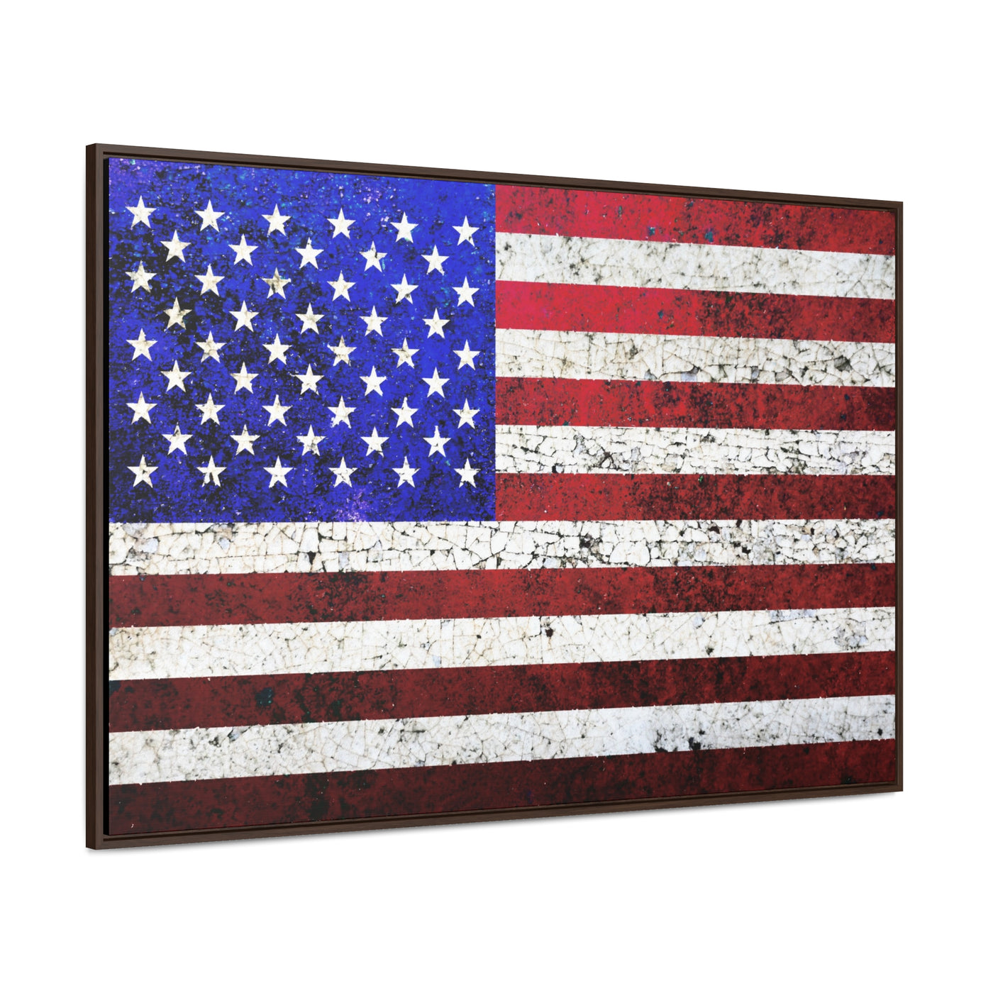 Canvas Wrap Art Print American Flag Framed