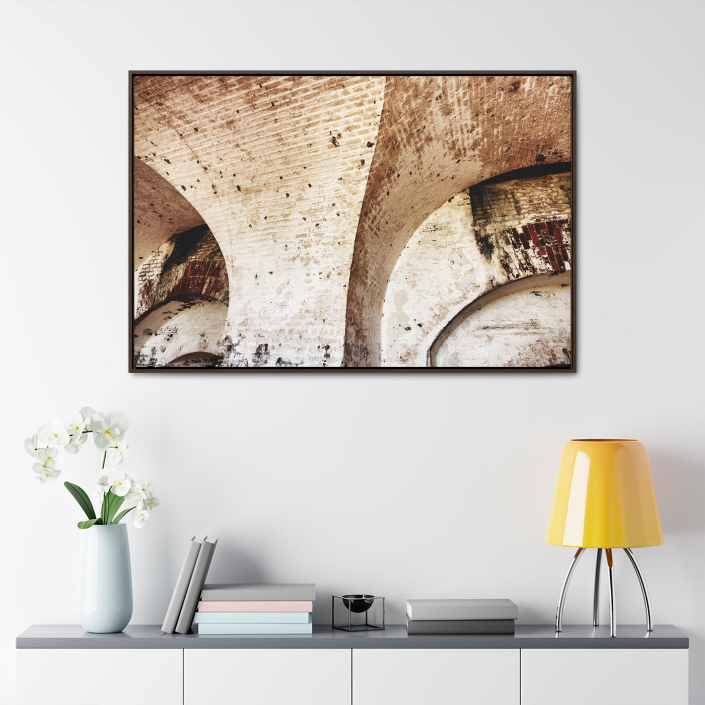 Abstract Architectural Wall Art Framed Canvas Print