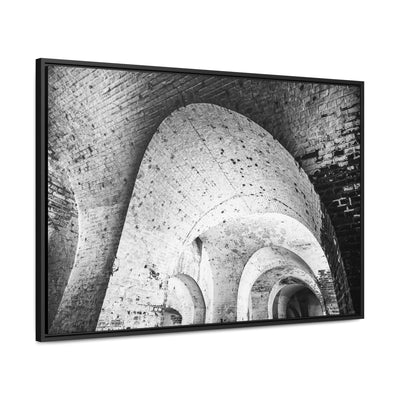 Black and White Abstract Architectural Framed Canvas Artwork