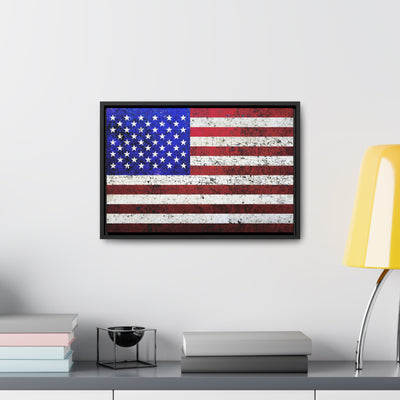 Canvas Wrap Art Print American Flag Framed