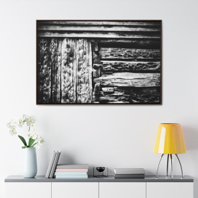 Black and White Rustic Framed Art Print