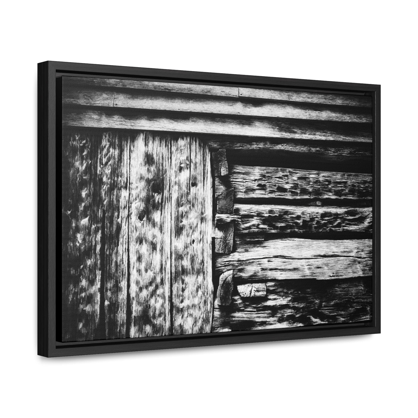 Black and White Rustic Framed Art Print