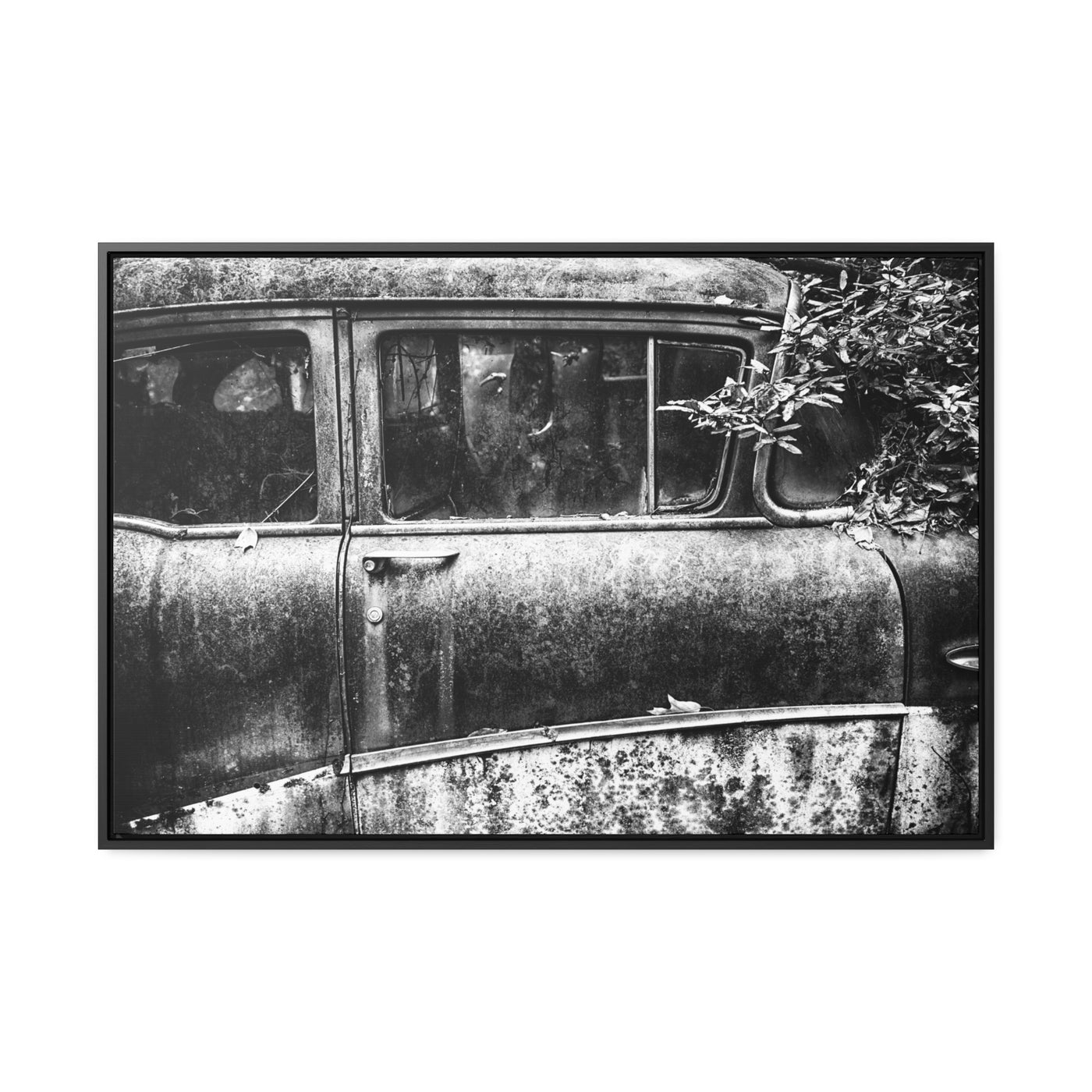 Old Car Black and White Art Print