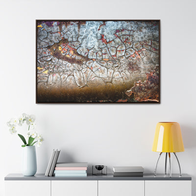 Rustic Abstract Art Framed Canvas Wrap