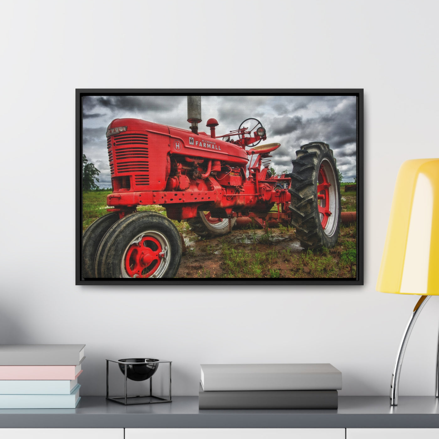 Red Tractor Canvas Wall Art