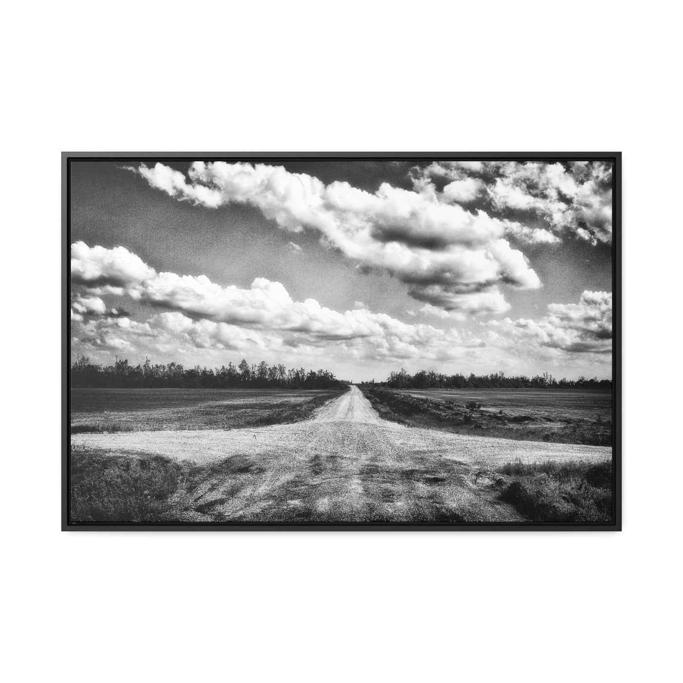 Black and White Crossroads Art Print