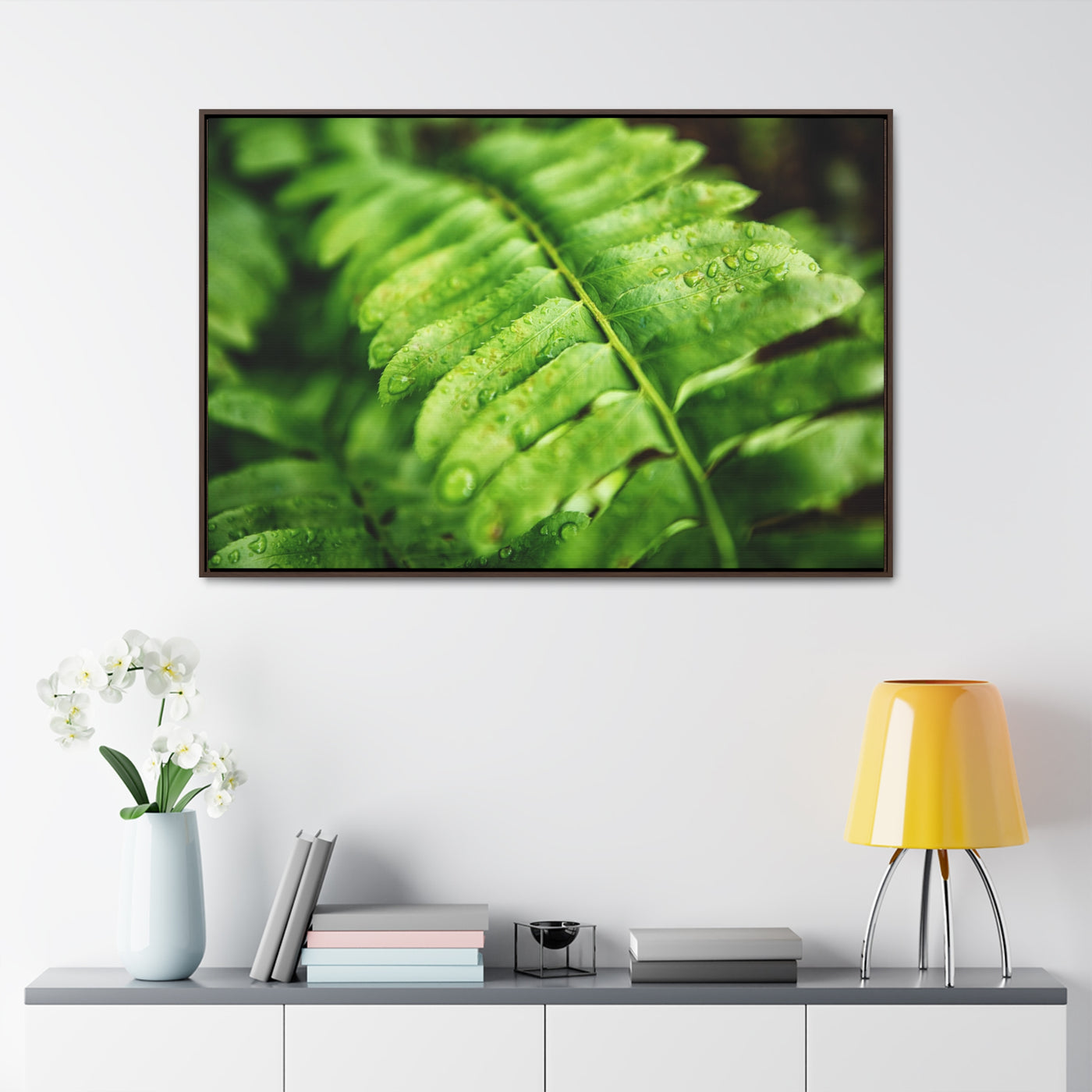 Fern Framed Canvas Calm Artwork