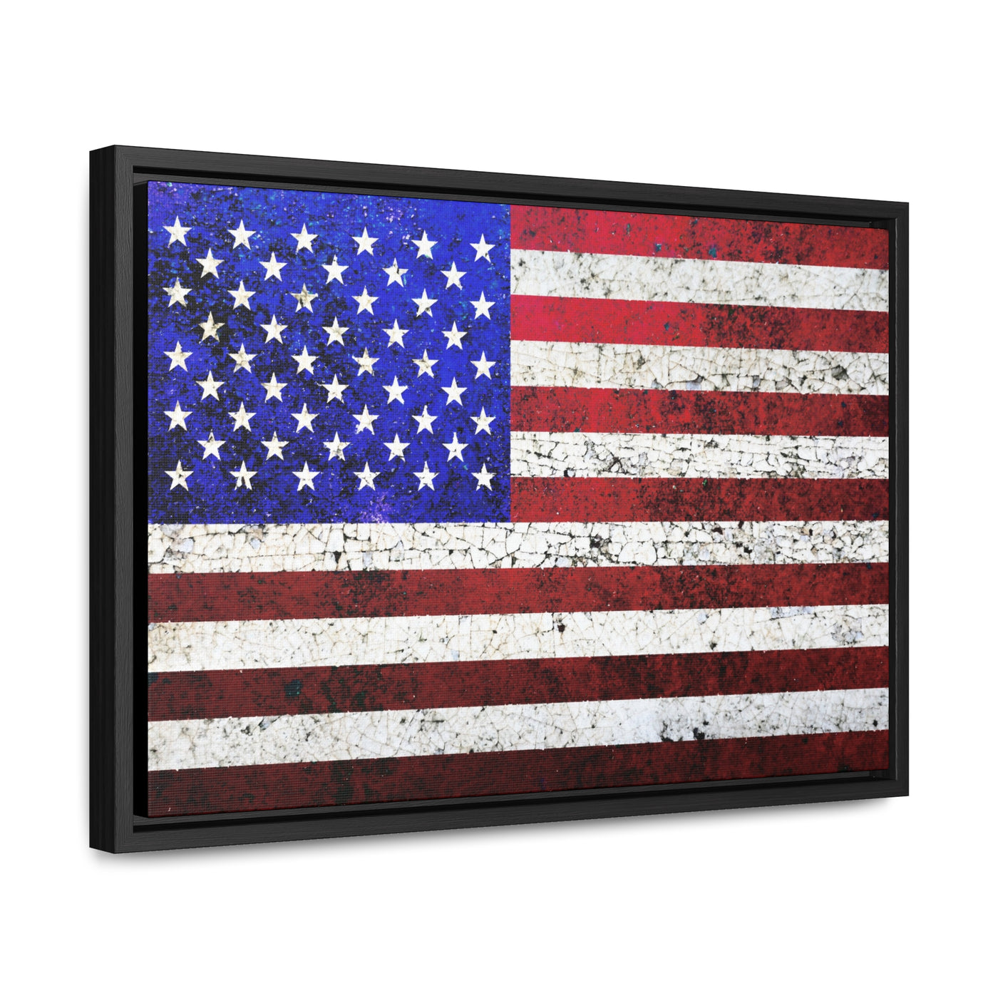 Canvas Wrap Art Print American Flag Framed