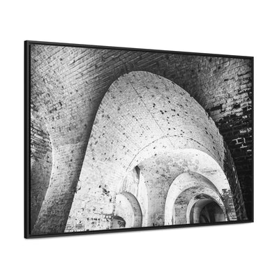 Black and White Abstract Architectural Framed Canvas Artwork