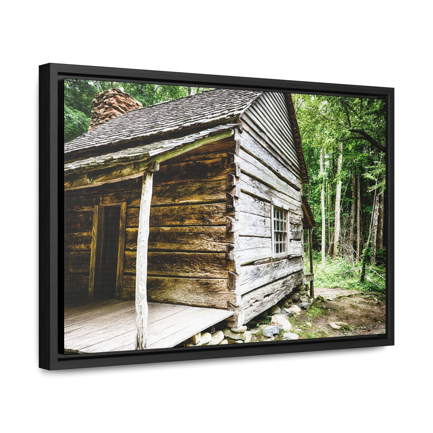 Rustic Log Cabin Framed Wall Artwork