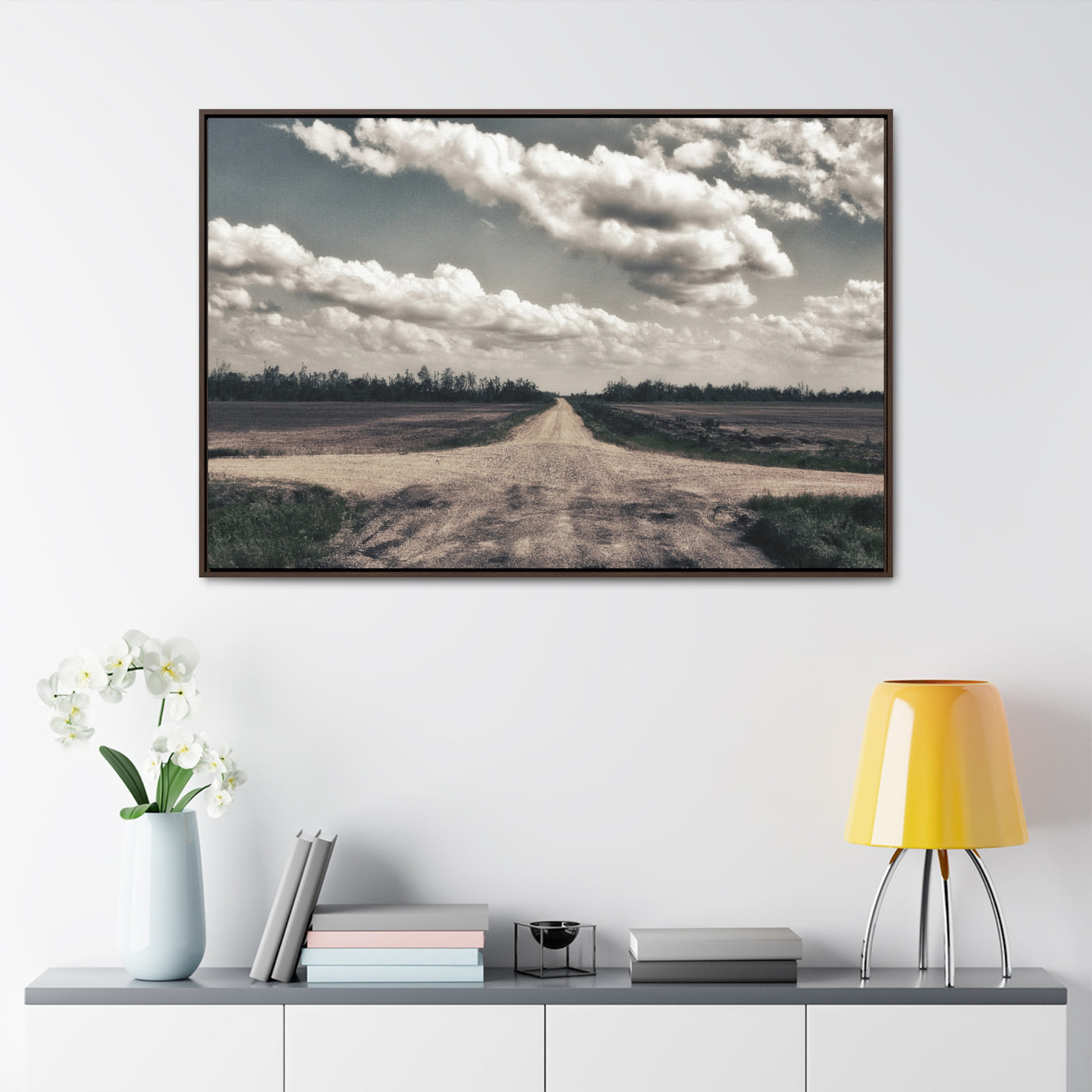 Crossroads Canvas Framed Art Print