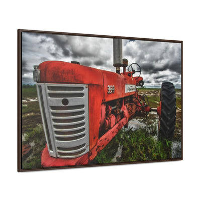 Country Home Antique Tractor Framed Canvas Wall Art Print