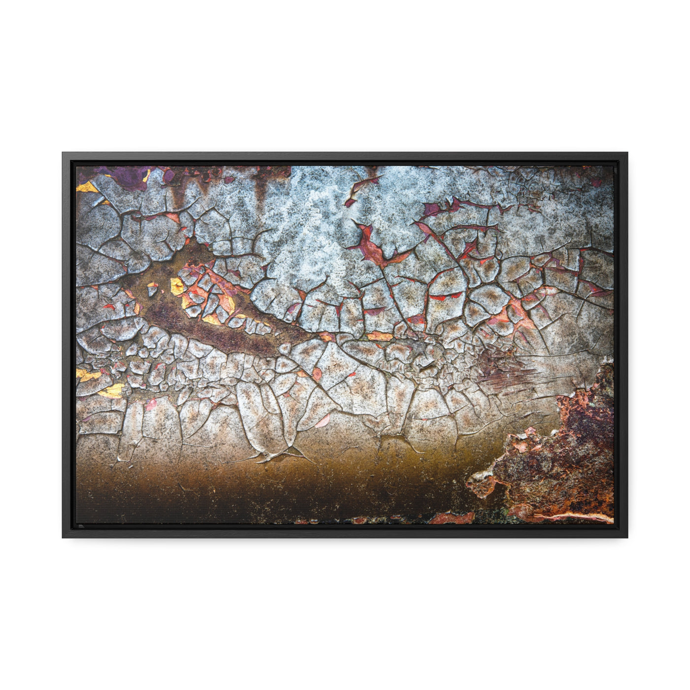 Rustic Abstract Art Framed Canvas Wrap