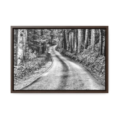 Black and White Mountain Road Art Print