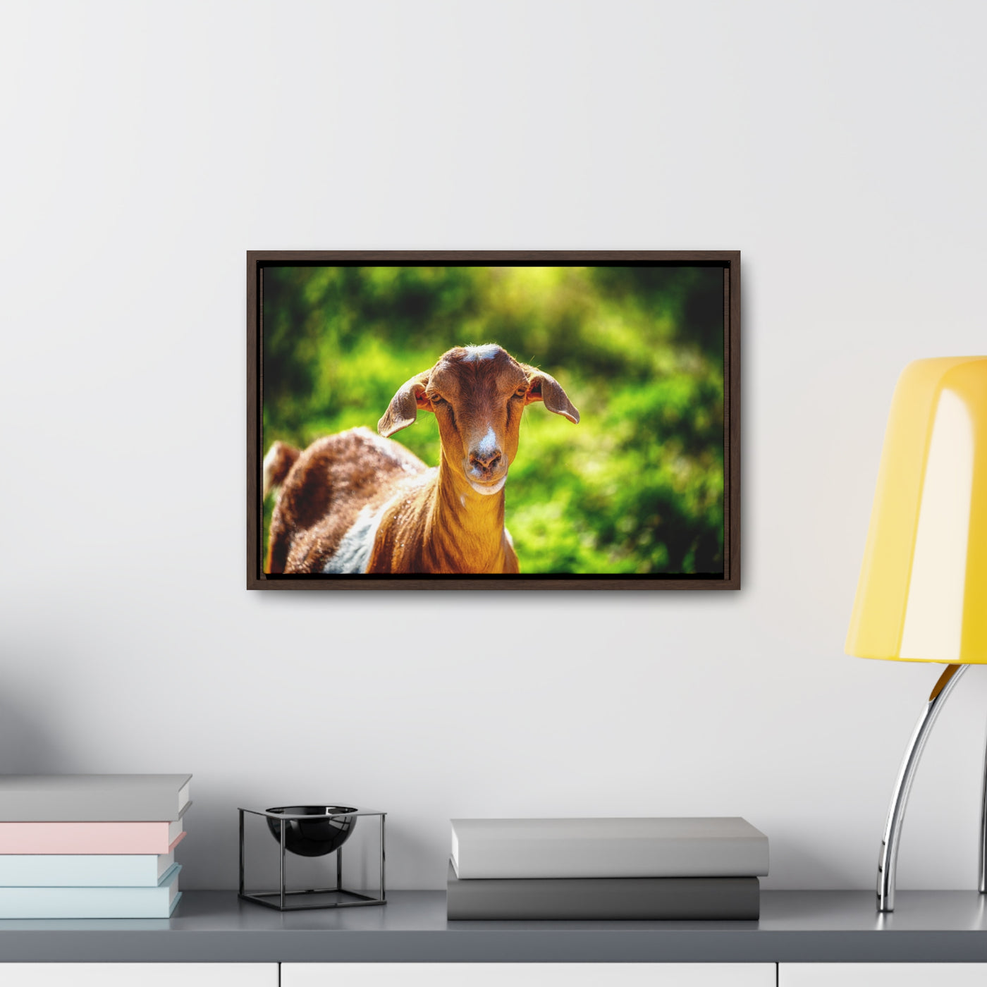 Framed Canvas Goat Art Print