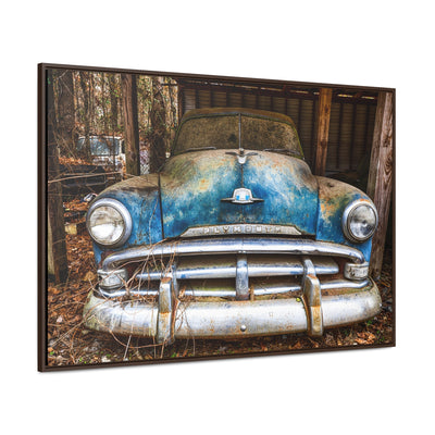 Rustic Old Blue Car Wall Art