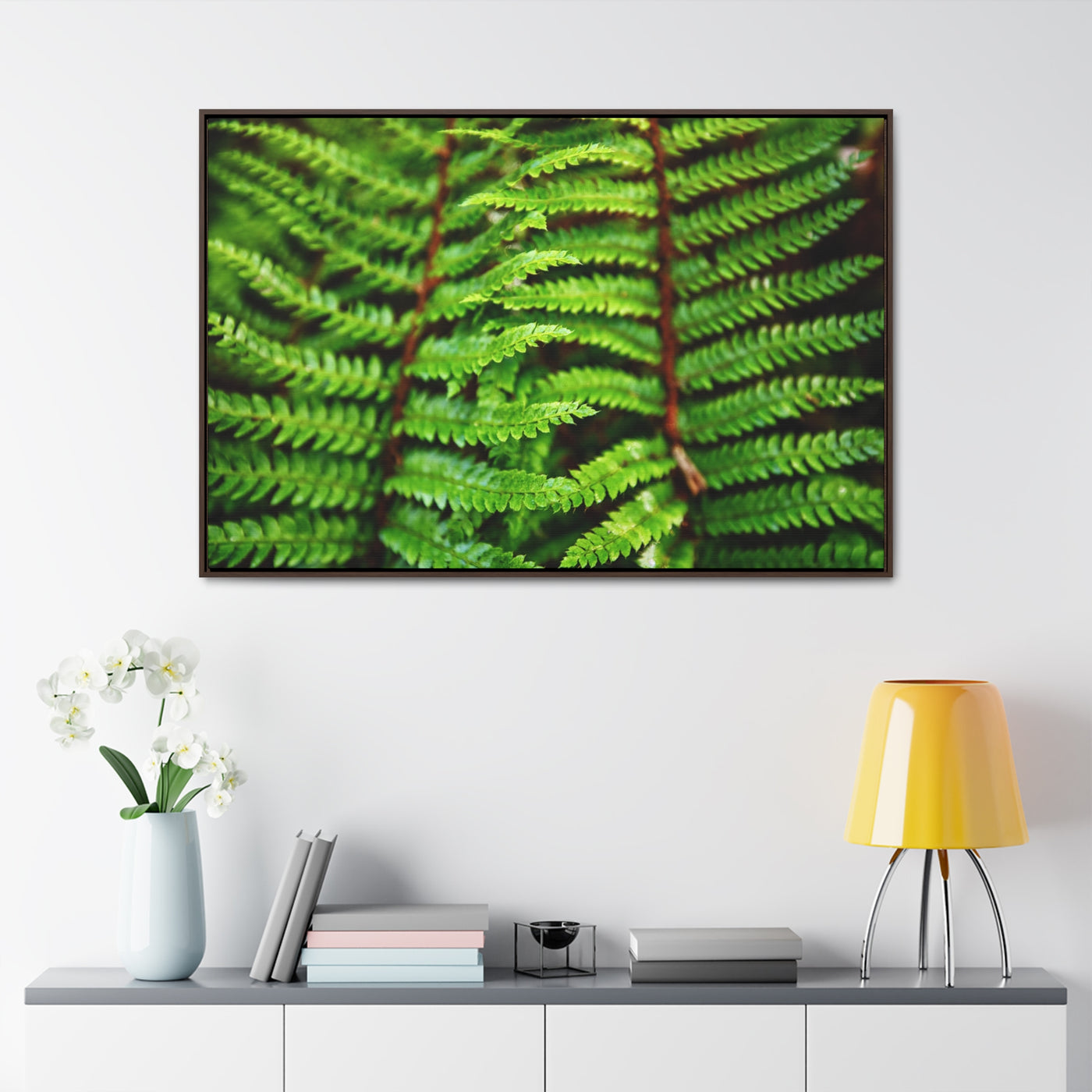 Beautiful Fern Framed Canvas Wall Art