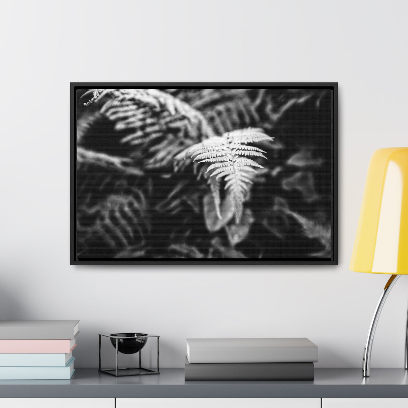 Calming Fern Art Framed Canvas Wrap