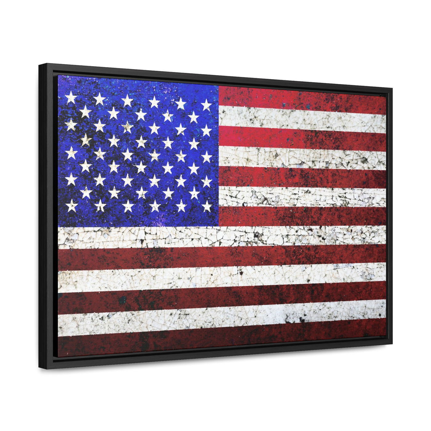 Canvas Wrap Art Print American Flag Framed