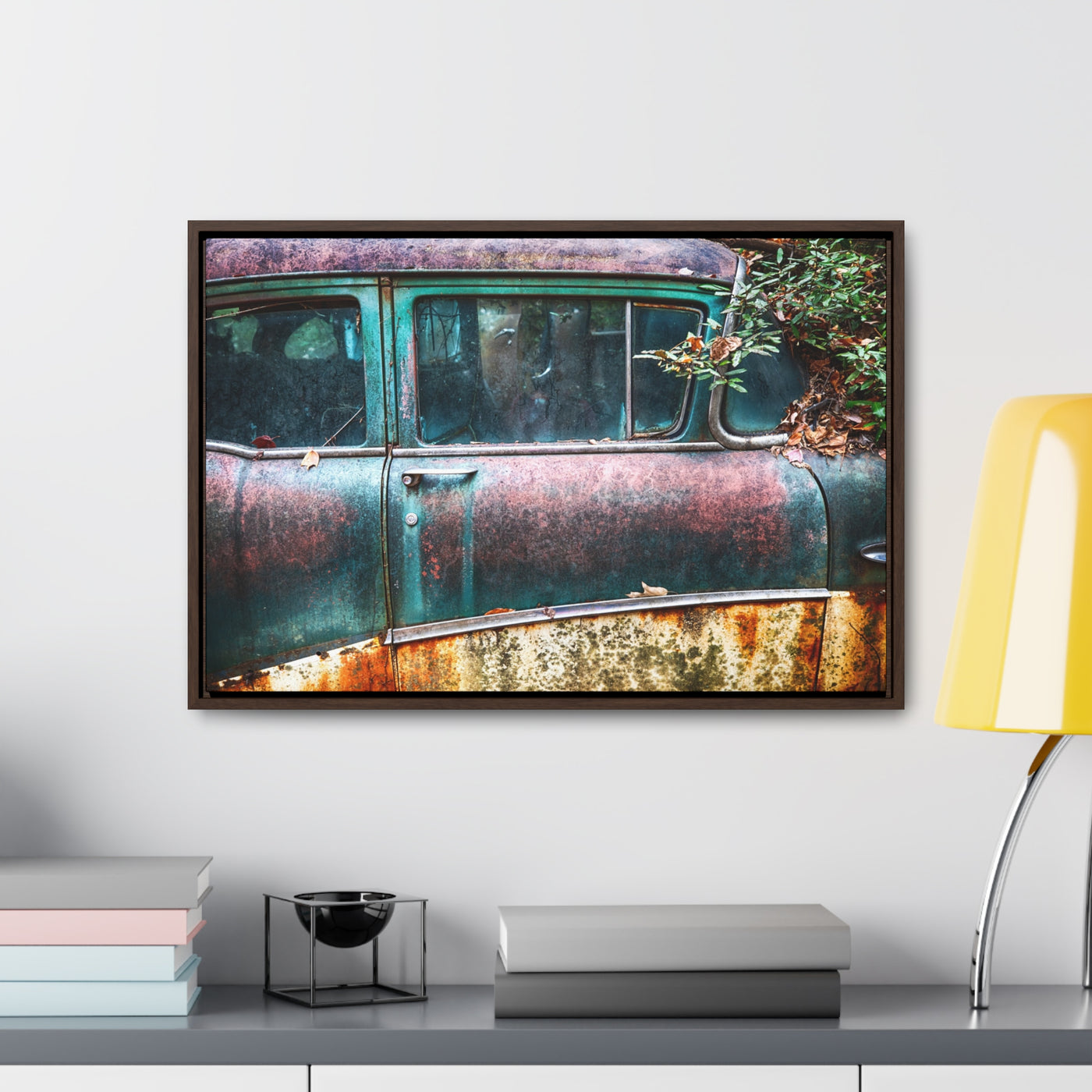 Antique Car Framed Canvas Wall Art