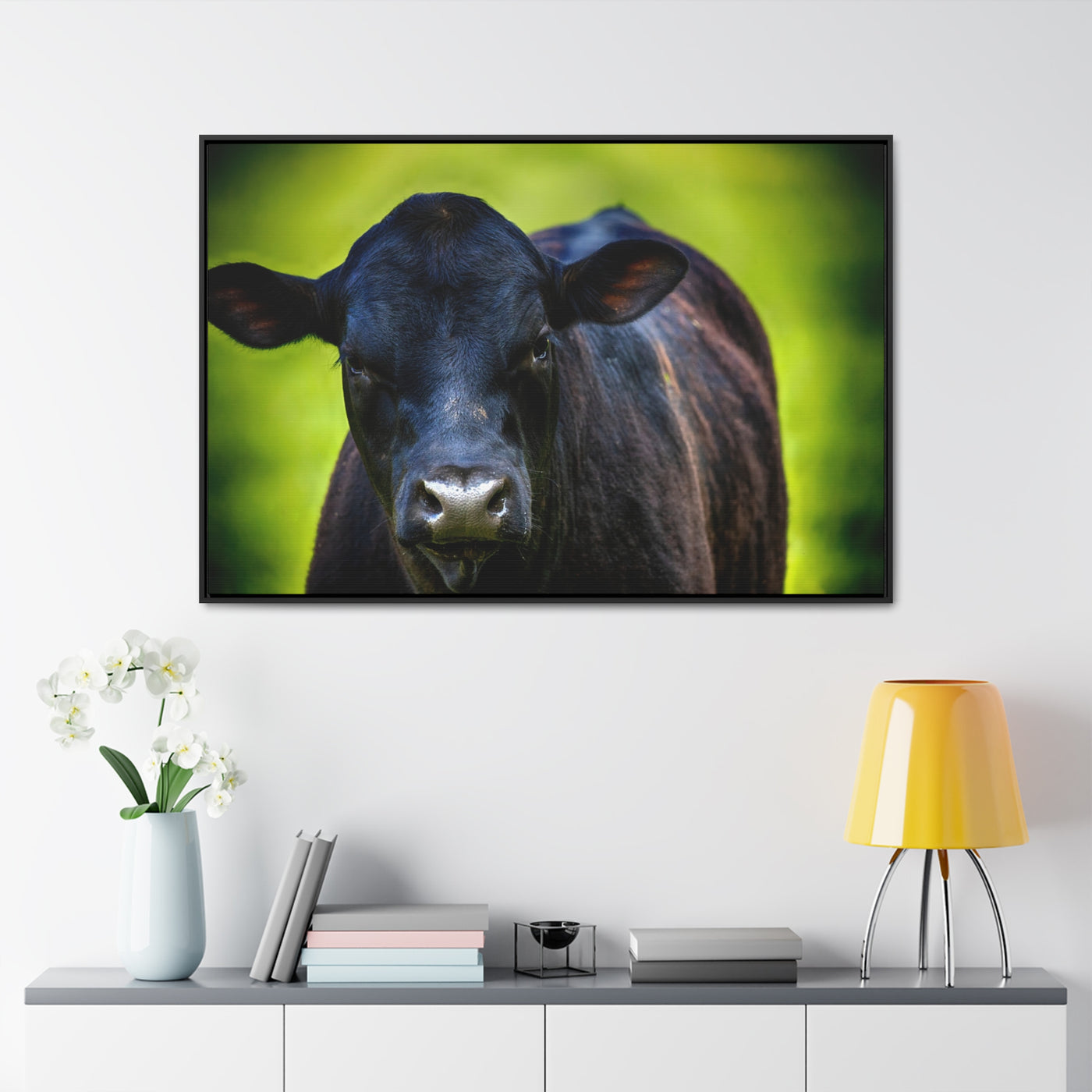 Framed Cow Wall Art