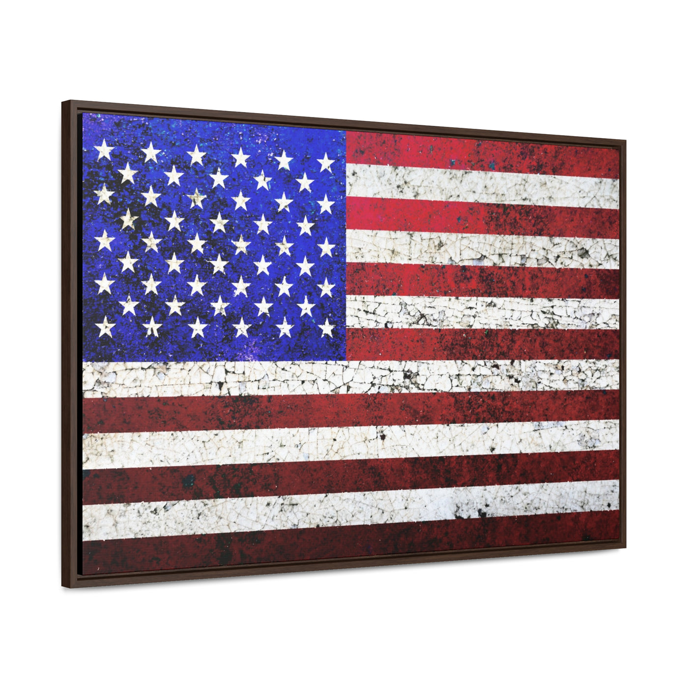 Canvas Wrap Art Print American Flag Framed