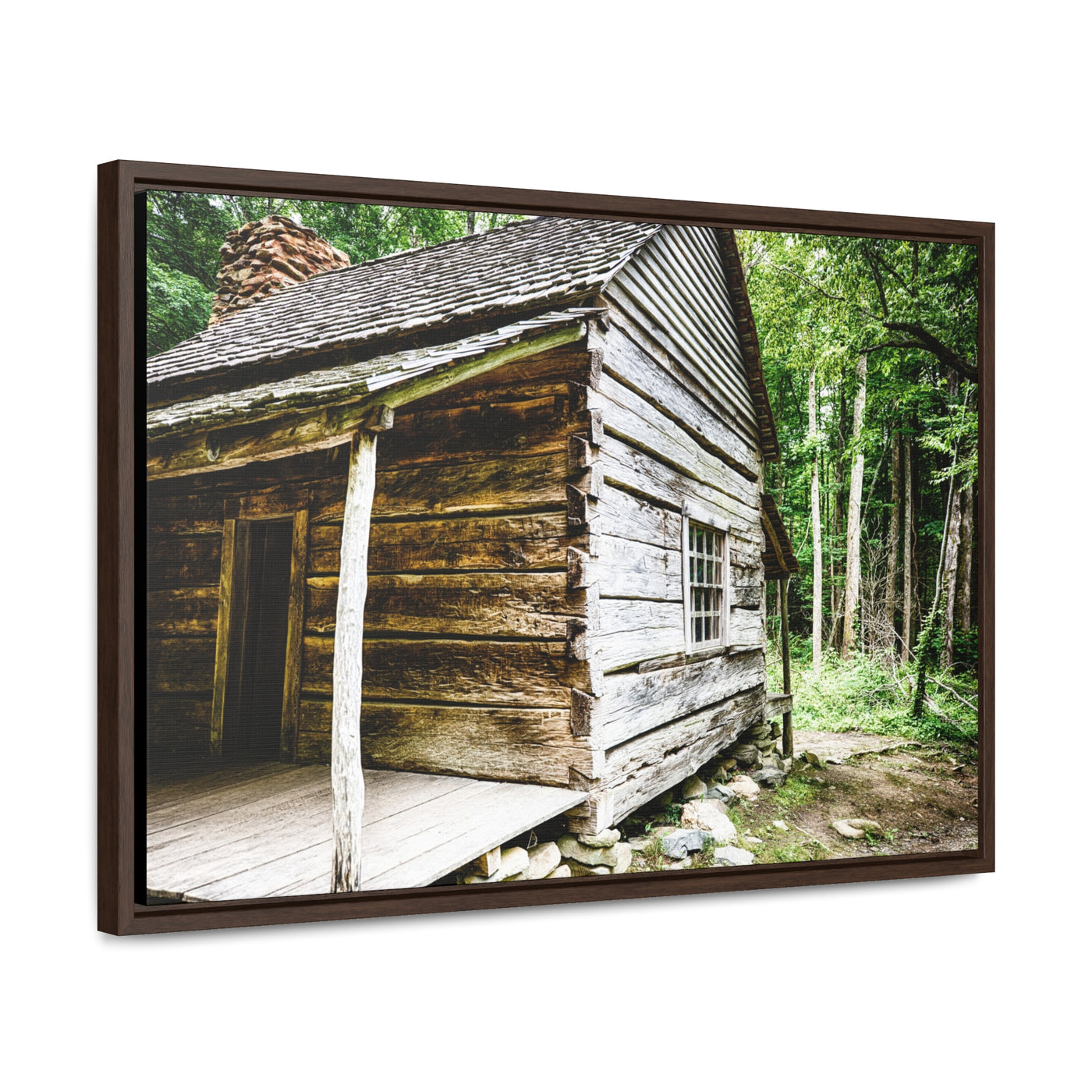 Rustic Log Cabin Framed Wall Artwork