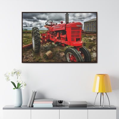 Red Tractor Framed Canvas Art Print